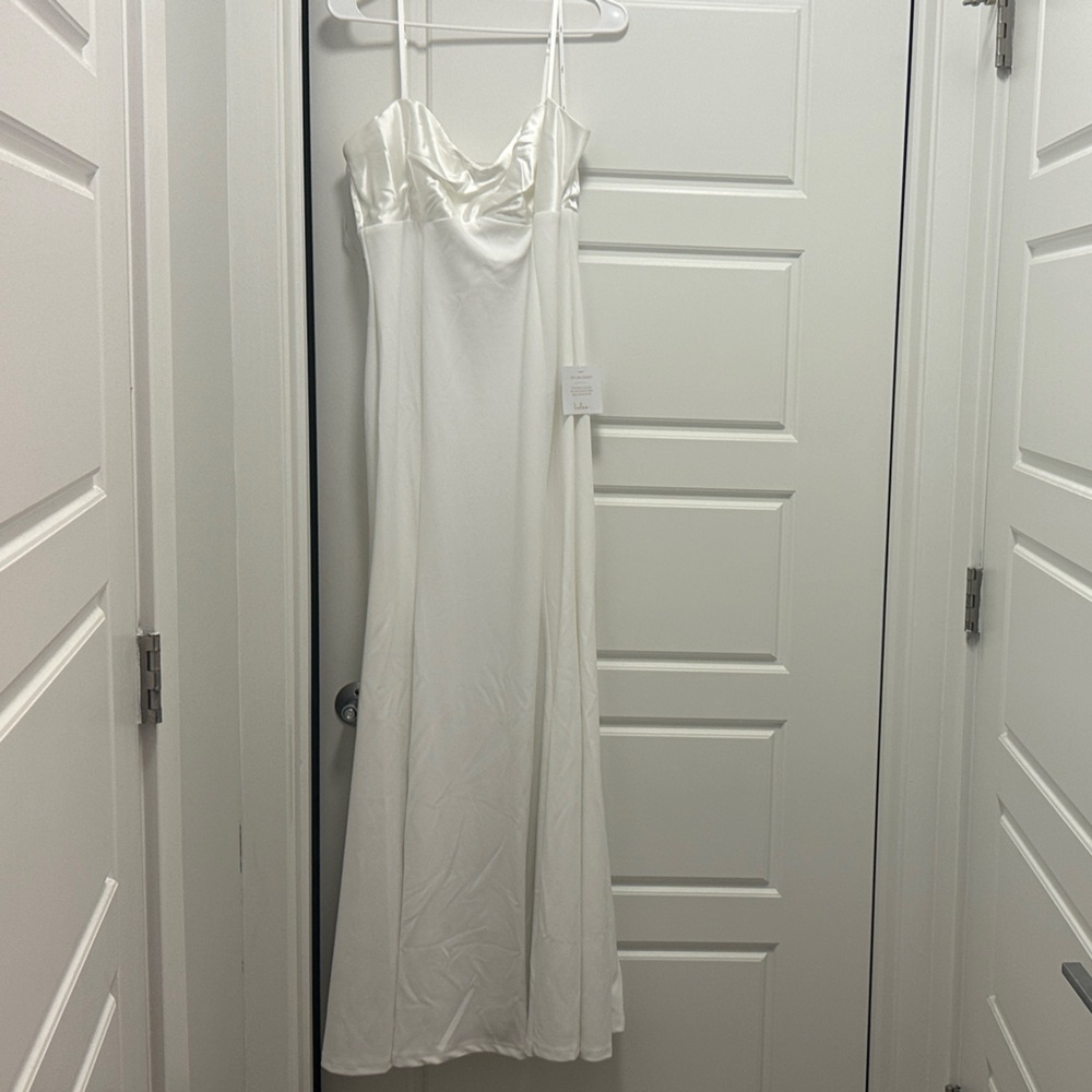 Lulu's White long formal dress